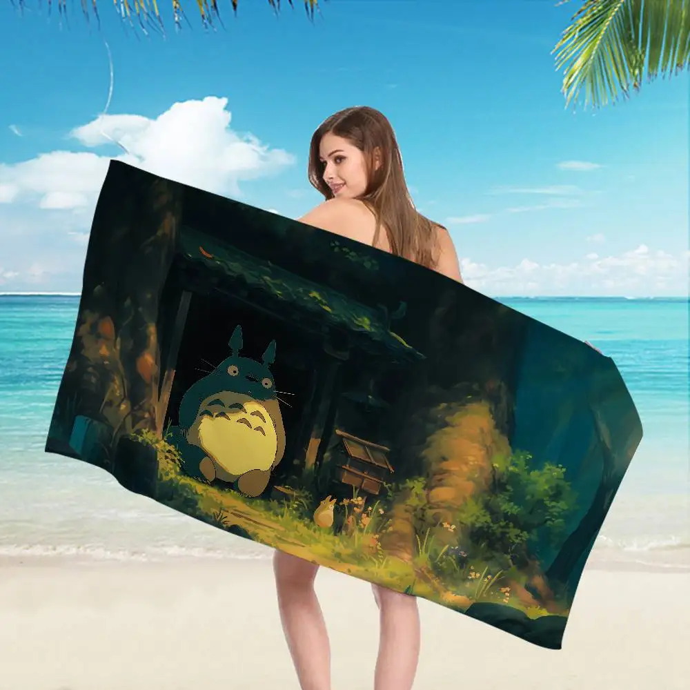 My Neighbor T-Totoroes Anime Anime Beach Swimming Towel Soft Absorbent Washcloth Children's Gifts For Kids Travel Camping Gym