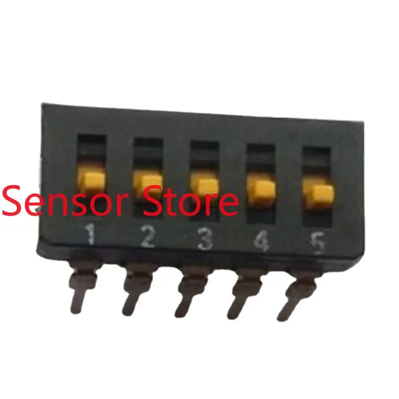 10PCS A6D-5103 5-position Dial Switch Spacing 2.54 Vertical Pin Flat 