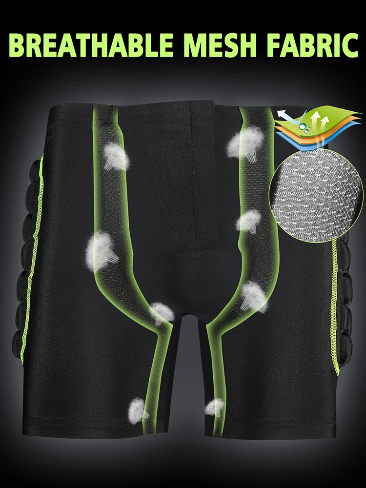 Avivor schützende gepolsterte Shorts für Jungen Jugend Snowboard,Skate und Ski, 3D-Schutz für Hüfte, Po und Steißbein – Detail 1