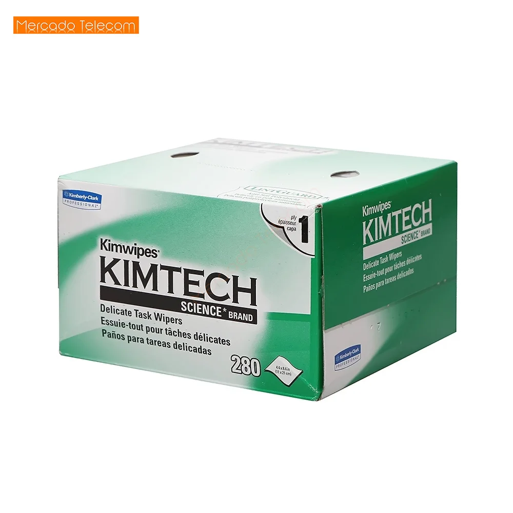 fast connect fiber connectors Factory Price KIMTECH Kimwipes 280pcs Fiber cleaning paper packes kimperly wipes Optical fiber wiping paper USA Import fiber quick connector