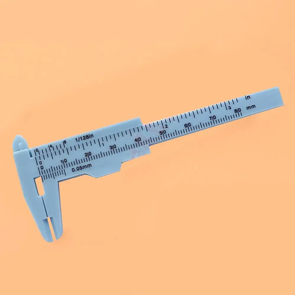 Portable 80mm Makeup Measurement Tools Plastic Eyebrow Measuring Vernier Caliper Tattoo Microblading Caliper Ruler Permanent