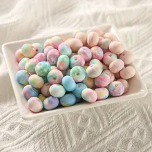 

50PCS Silicone Abacus Bead BPA Free Baby Teether Food Grade Silicone Beads Food Grade DIY Pacifier Chain Baby Care Accessories