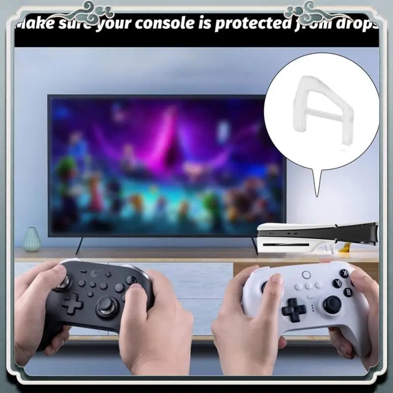 ABIJ-For Playstation 5 Slim/Pro 호환 가능 미끄럼 방지 브래킷 PS5 Slim/Pro 디지털 또는 디스크 에디션 액세서리용 수평 스탠드