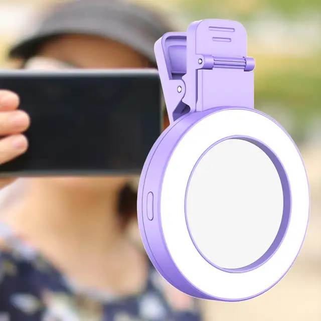 Phone Fill Light Mirror Stable Clip Phone Selfie Ring Light for Phone Camera 3