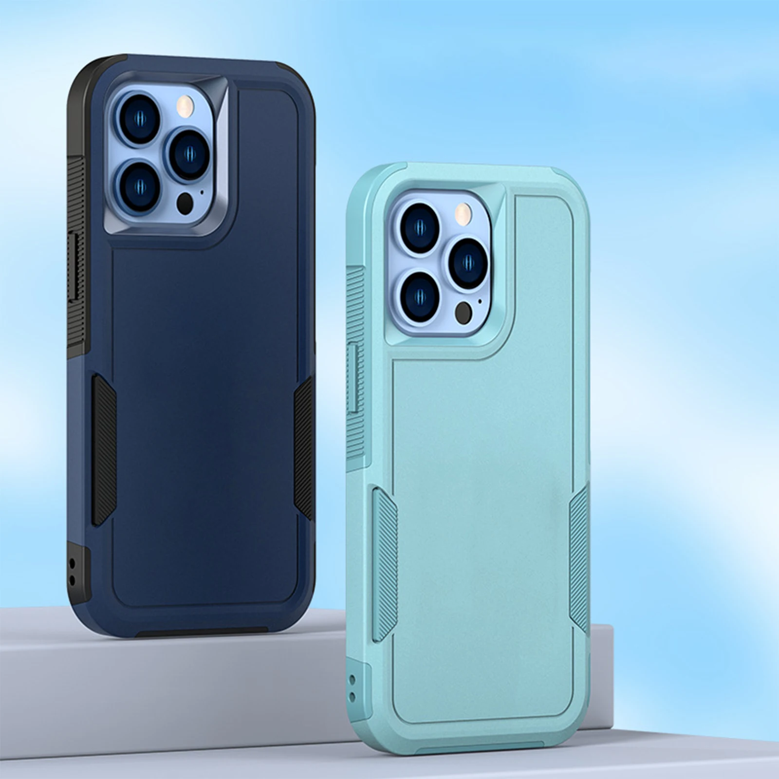 

Case for iPhone 14 Pro Max Plus Hard PC and Silicone Smartphone Case 360 Degree Shockproof Phone Case PC Protection Cover