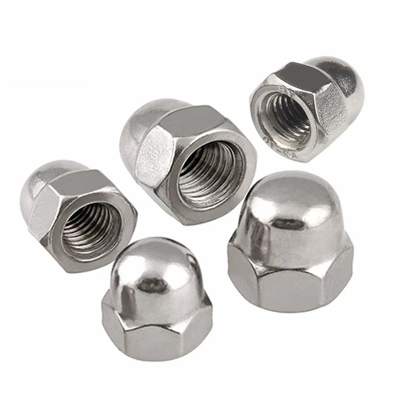 M3 M4 M5 M6 M8 M10 M12 M14 M16 M18 A2-70 Stainless Steel Decorative Cap Nuts Caps Covers Acorn Cap Nut 10pcs/lot screw covers,nut screw covers