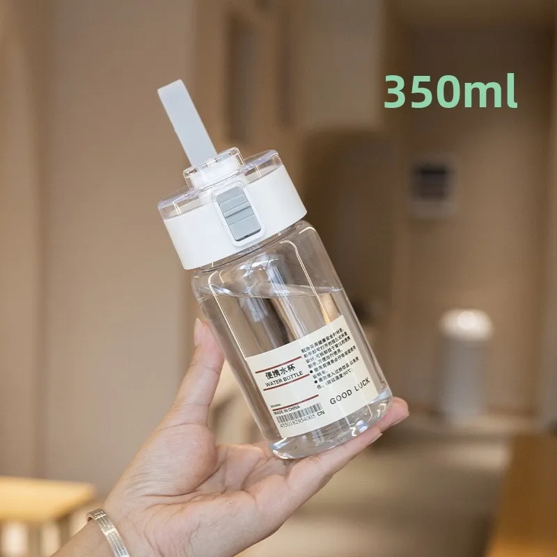 Portable Transparent Kawaii Water Bottle - Stylish and Functional