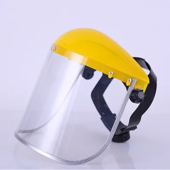 Anti-Saliva Splash Maschera antipolvere Visiere di sicurezza in PVC trasparente Schermo Visiere di ricambio Casco per la testa Protezione respiratoria