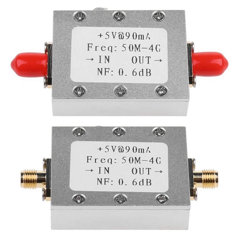 RF 증폭기 모듈 금속 RF 증폭기 모듈, 햄 라디오 보드, LNA 50M-4Ghz, NF = 0.6DB