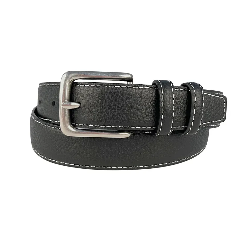 

Lychee Patterned Top Layer Cowhide Women's Leather Belt Casual Pants Jeans with A High-end Feel Simple and Versatile Belt