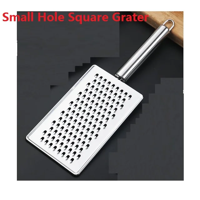 Cheese Grater, Stainless Steel Square Comfortable Grips Coarse Grater with  Hanging Loop, Pro Grade Flat Hand Held Cheese Grater - AliExpress