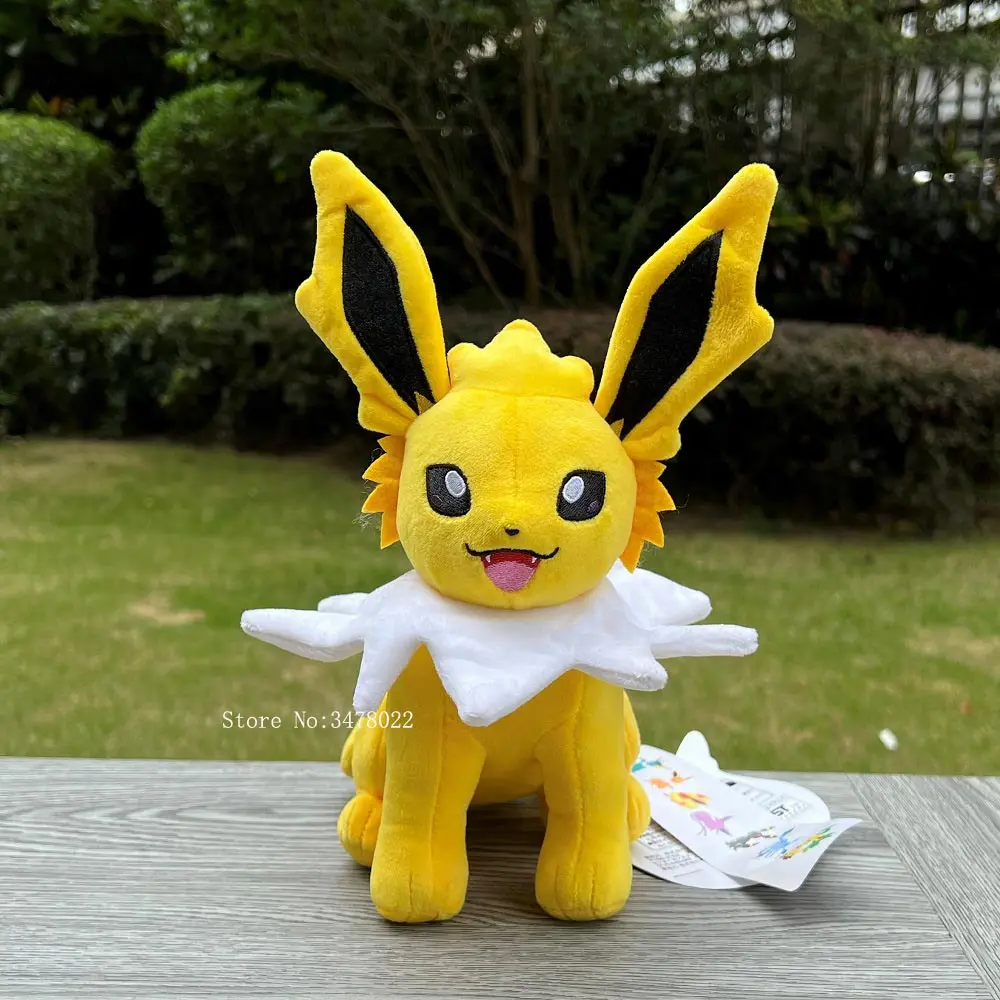 

23cm New Pokemon Squat Jolteon Plush Toy Cute Cartoon Stuffed Animal Soft Doll Gift