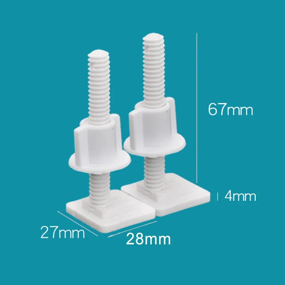 2Pcs Plastic Toilet Seat Hinge Repair Bolts Replacement Screws Fixing-Fitting Kit Repair Tool Bathroom Toilet Accessories