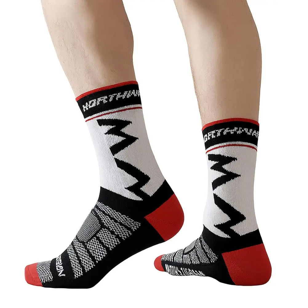 1/5pairs Professional Cycling Socks Breathable Sweat Absorbing Football Basketball Socks Quick Dry Elastic Training Socks