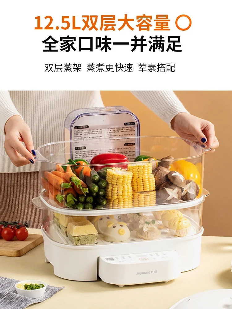 Multi-function Household Transparent Electrical Food Steamer Box Steam Cage Large Capacity Multi-layer Steamer Cooker