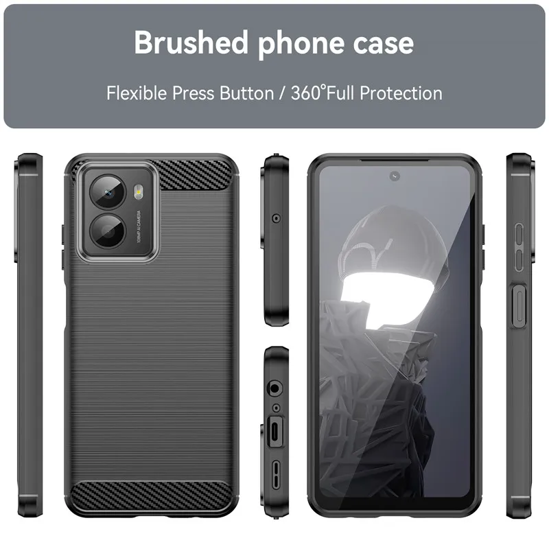 HMD Fusion Shockproof Brushed Anti-Slip TPU Silicone Phone Case