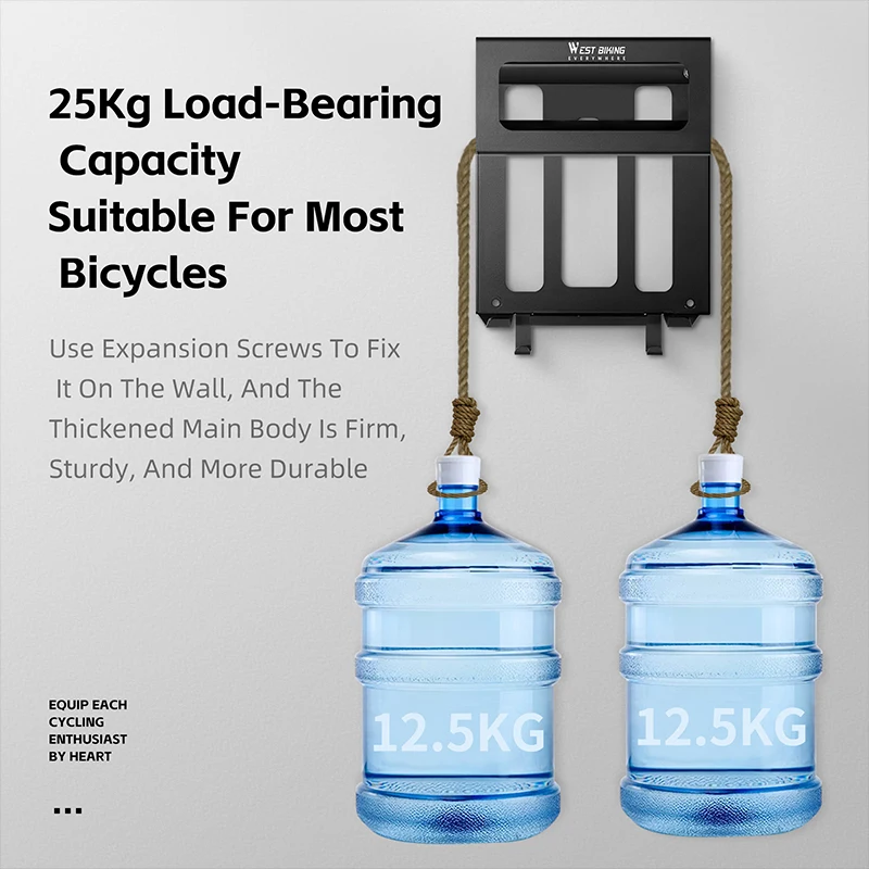 WEST BIKING Multifunctional Wall Bike Rack Durable Bicycle Indoor Parking Stand Maintenance Workstand MTB Road Bike Accessories