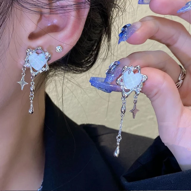  Colorful Crystal Star Earrings for Women Dangling Silver Star  Drop Earrings Star Dangle Earrings for Teen Girls Star Jewelry : Clothing,  Shoes & Jewelry