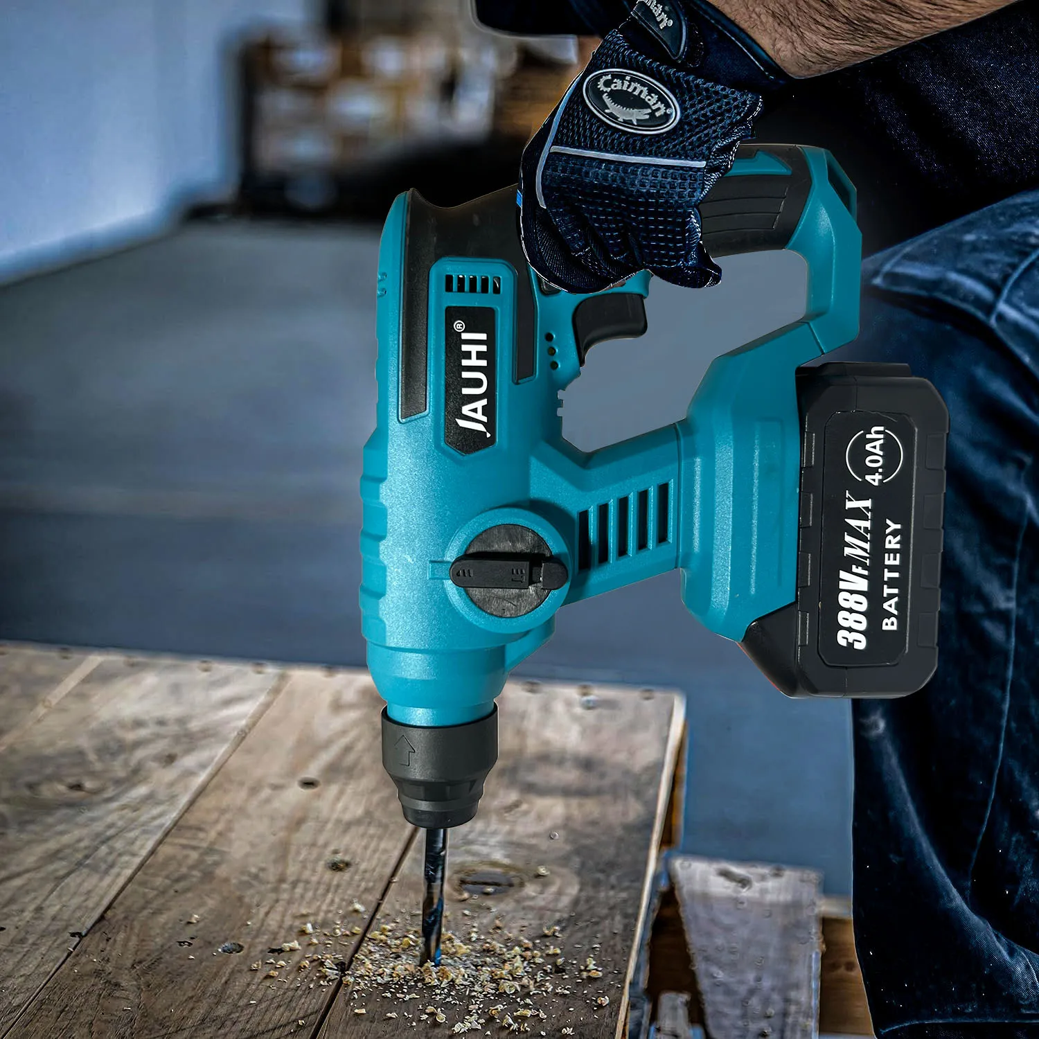 JAUHI 1000W 8600IMP Rechargeable Electric Hammer Cordless Multifunction Hammer Impact Drill Power Tool for Makita 18V Battery 6