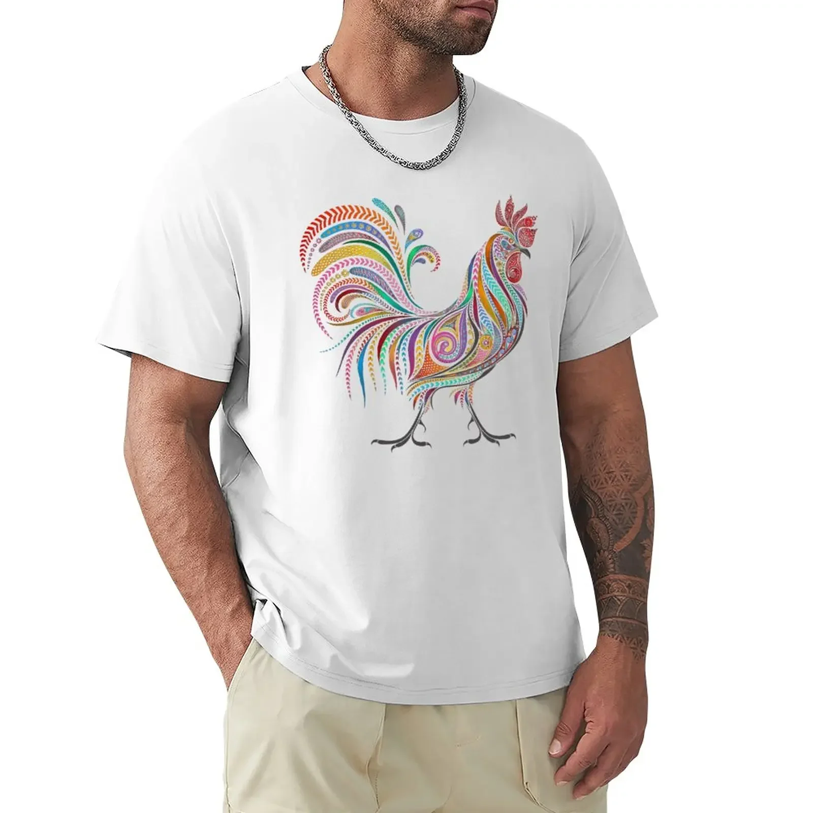 

Rooster T-Shirt korean fashion oversizeds fitted t shirts for men