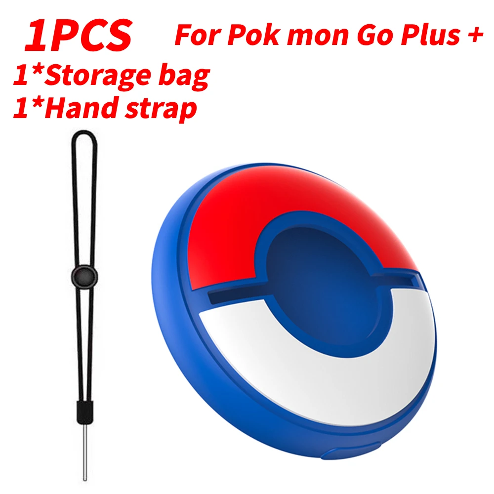 5-1PCS Full Protective Case for Pokemon GO Plus + Waterproof Protective  Cover Case with Hand Strap Smart Game Accessories