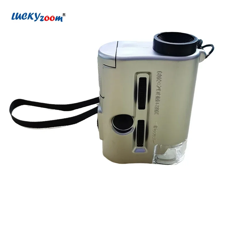 

Регулируемая 30-60X мини Ювелир Лупа увеличительное стекло с подсветкой со светодиодными лампами портативные ювелирные изделия Карманная Лупа микроскопио