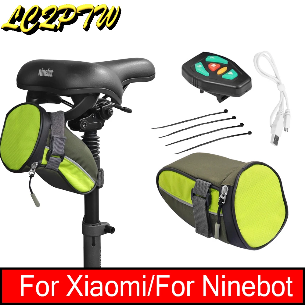 

Universal Wireless Remote Control Turn Signal Bag Tail Light E-Scooter USB Rechargeable light for Ninebot Max G30 for Xiaomi