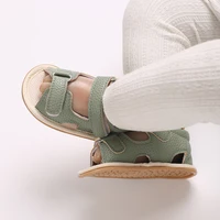 VALEN SINA Summer Baby Sandals Baby Boy Girl PU Leather Shoes Toddler Rubber Sole Flat Anti-slip First Walkers Crib Baby Shoes 6