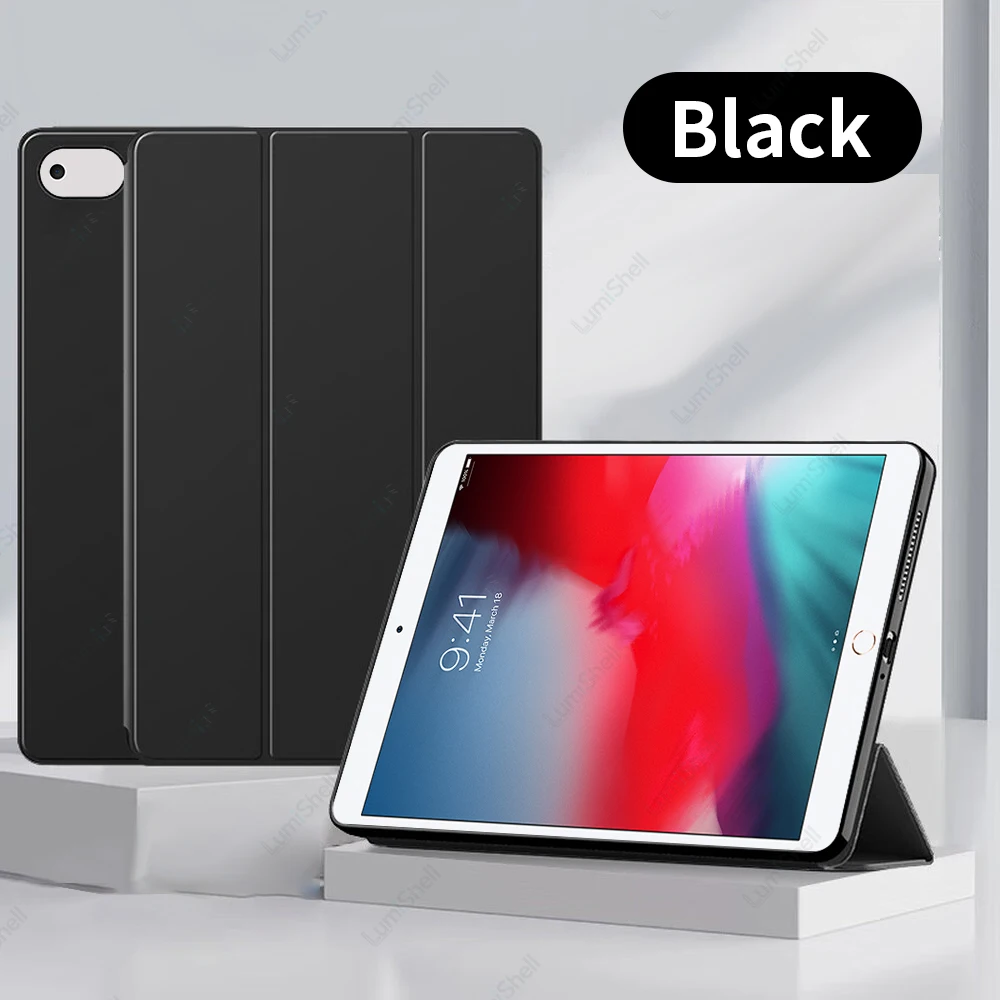 Tri-Fold Flip Case with Auto Wake/Sleep & Soft Silicone Shell Protective Cover