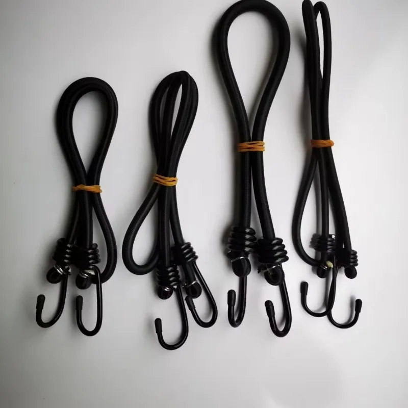 Iron Hook Elastic Rope Rubber Band Rope Hook Rope Tying Rope Packaging Rope Cargo Strapping Rope Packing Belt Luggage Rope