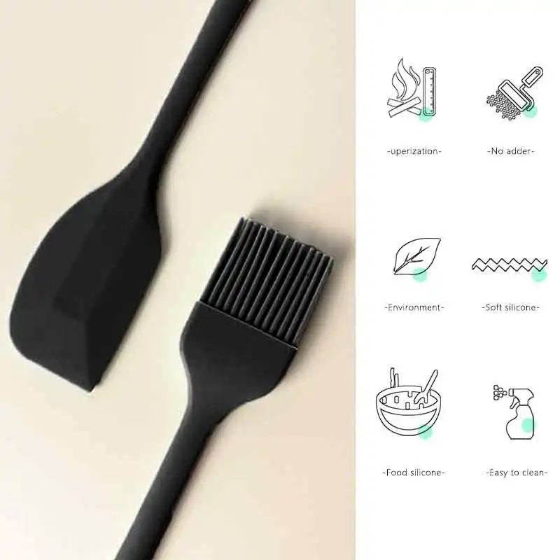 Description Picture 4 of item6 Pieces Silicone Spatula Set Food Grade Non Stick Heat Resistant Cream Spatulas Turner for Cooking Baking Mixing Baking Tools