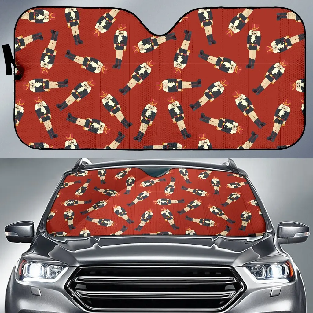 

Nutcracker Red Pattern Print Auto Sun Shade Car Windshield Window Cover Sunshade