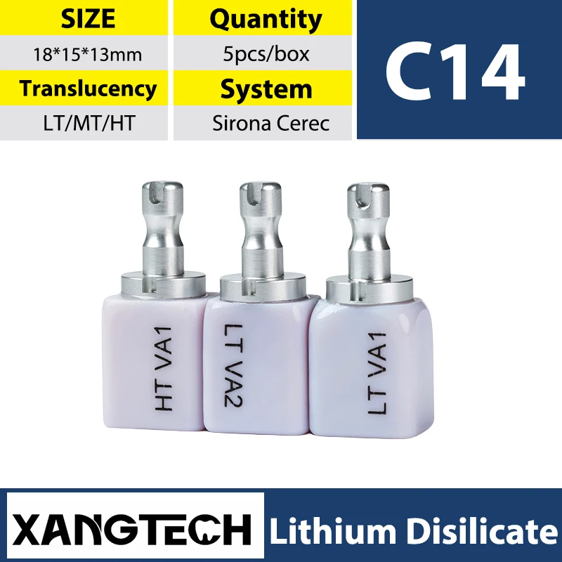 Xangtech Clear Out Glass Ceramic C14 Blocchi Di Disilicato Al Litio Materiali Di Riempimento Dentale Cad/Cam Per Sirona Cerec Dental Lab