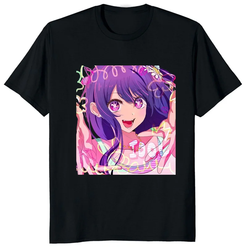 

2023 Women T-shirt Ai Hoshino Oshi No Ko Idol T Shirts Casual Summer O-neck Short Sleeve T Shirts Anime Graphic y2k Clothes Tops