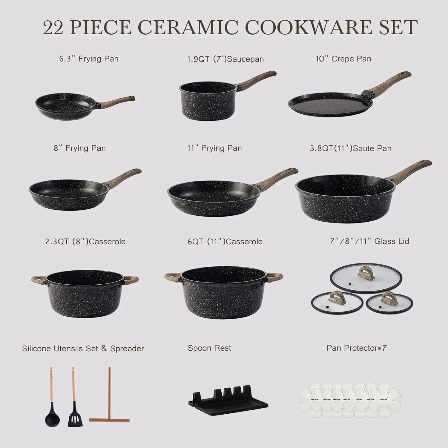 The Granite Cookware Station — 22-Piece Ceramic 6