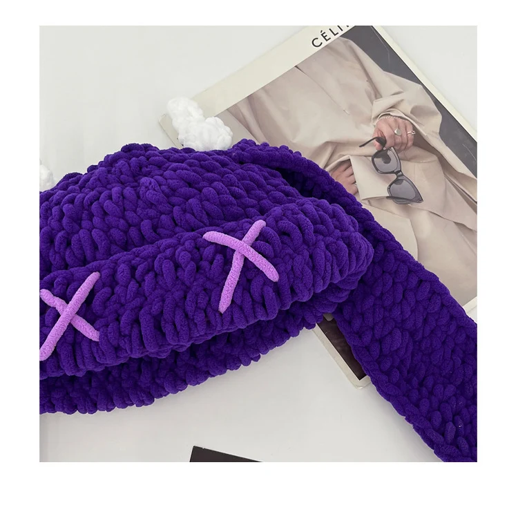 Handgehäkelte Teufelshorn-Strickmütze, Modische Herbst- und Winter-Wollmütze, Dick und Warm, Weich im Griff, Langohr-Kaninchen-Design, Trendige und Einzigartige Beanie, eine Wahl für kaltes Wetter, Geeignet für Alltags-Outfits im Casual-Stil. – Detail 24