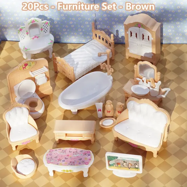 Hot Sale Cute Kawaii Pink 10 Items/Lot Miniature Dollhouse Furniture Accessory Kids Toys Kitchen Cooking Things For Girl Gifts 5