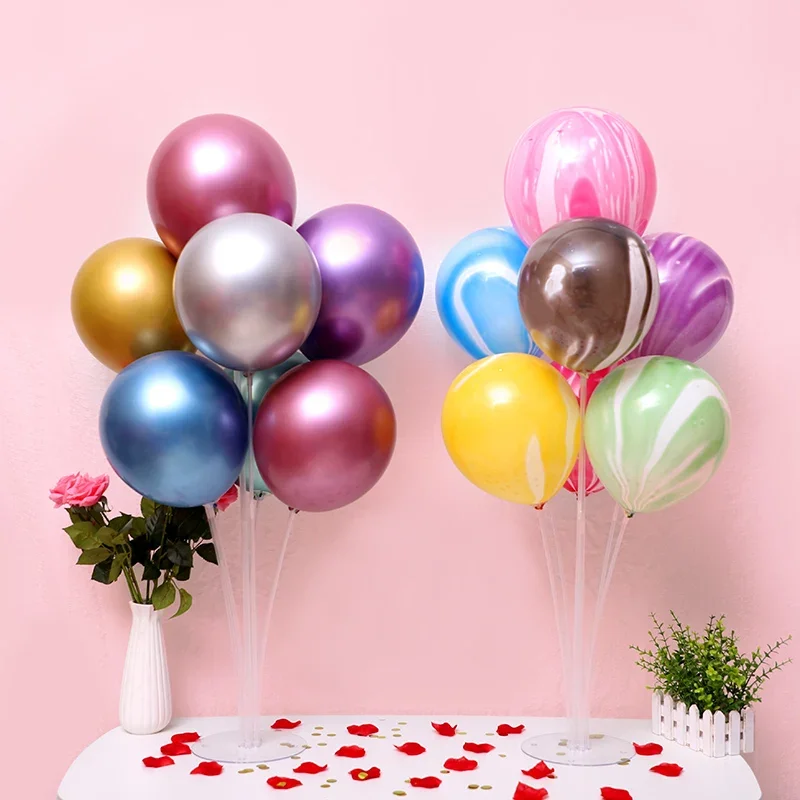 

1set Happy Birthday Balloon Air Balls Stick Stand Baloon Birthday Party Decor Kid Adult Arch Table Ballon Accessories Holder