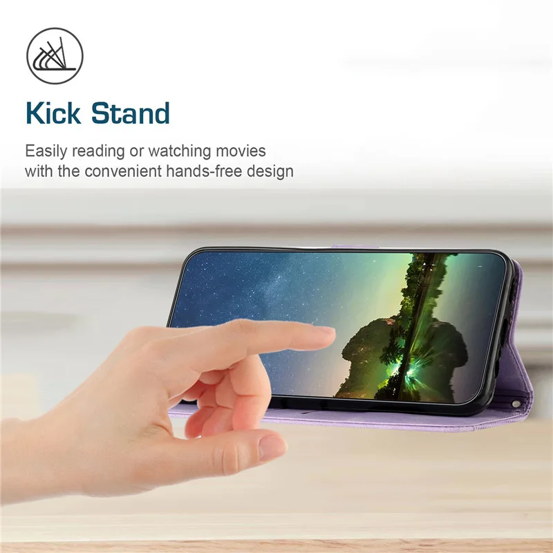 Solid Color Leather Wallet Phone Case - Spark 20C