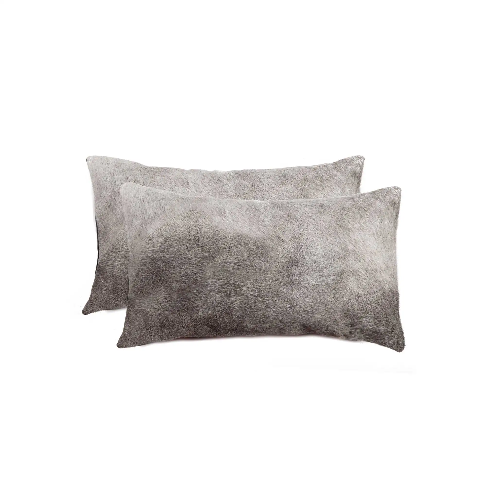 

12" X 20" X 5" Gray 2 Pack Cowhide Pillow