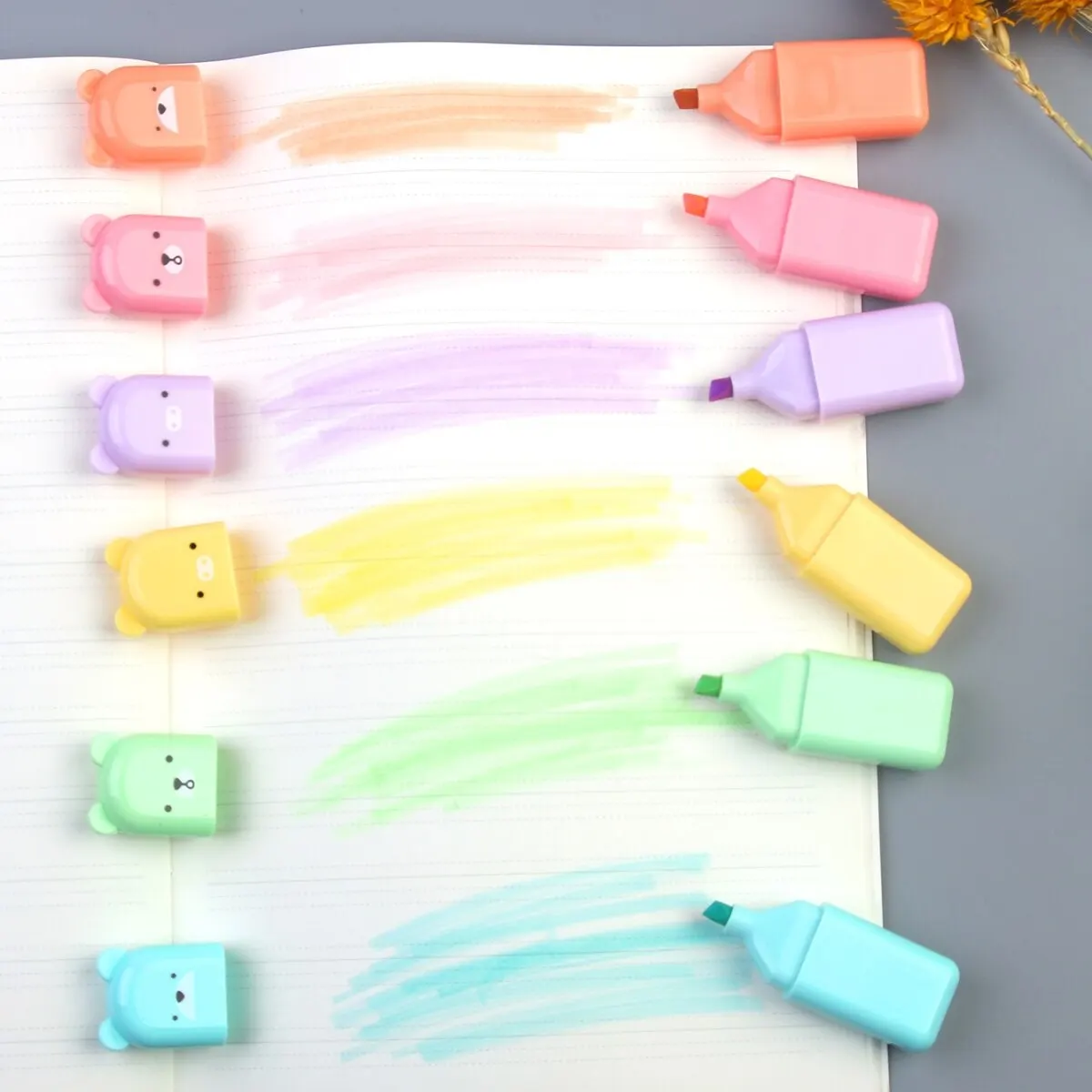 Highlighter Marker Highlighter Pen Art Marker Marker Pen 6Pcs Mini Fluorescent