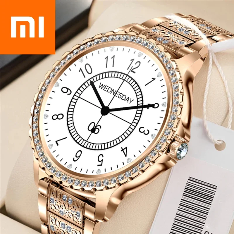 Xiaomi Fashion Women Bluetooth Call Smart Watch 1.32 "360*360 Hd Screen Sport Fitness Ladies Smartwatch Diamond Band + Gift