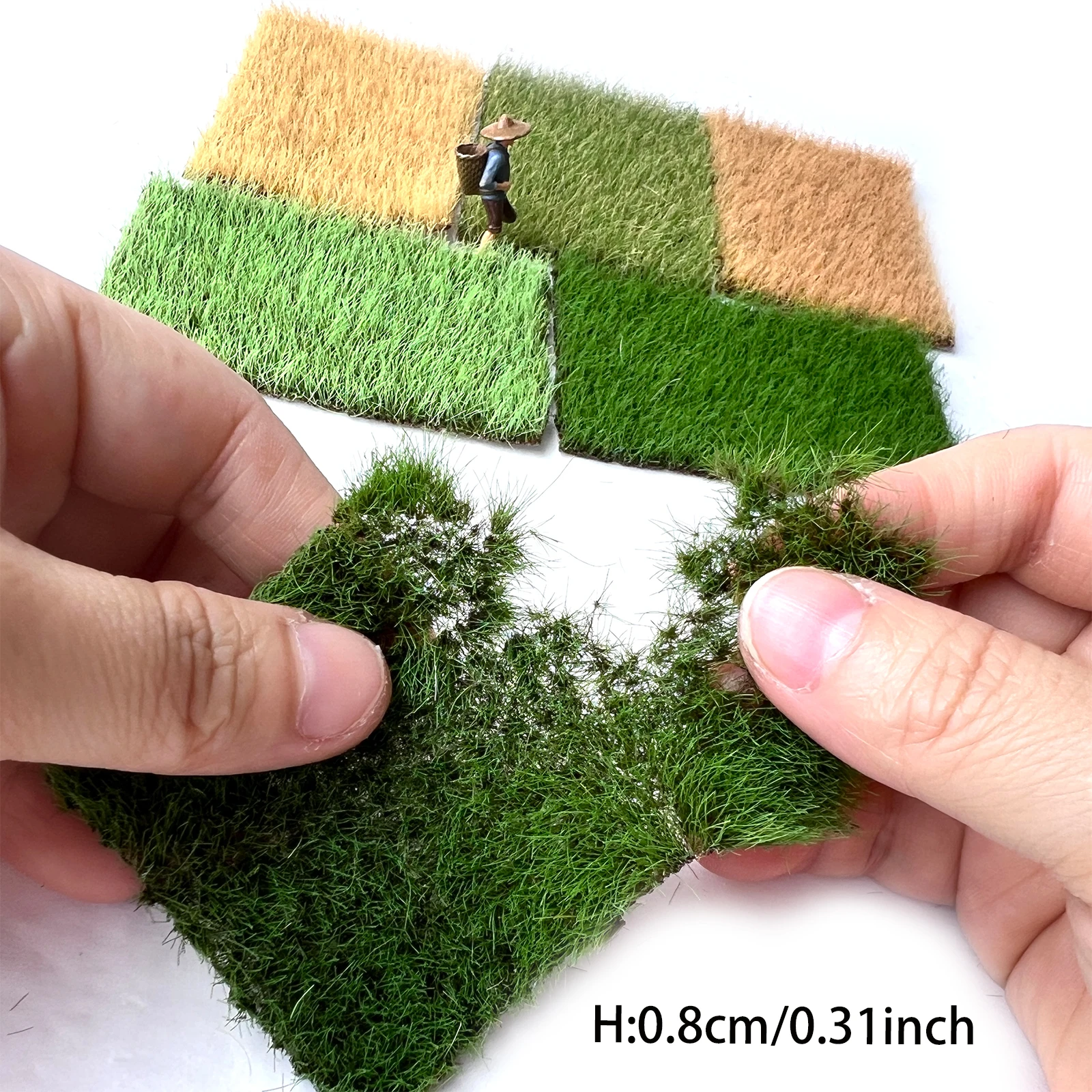HO OO N 철도 풍경/군사 전쟁 게임/샌드 테이블 레이아웃/디오라마 1Box 용 8mm 인공 소형 잔디 숨 수 놓은 식물