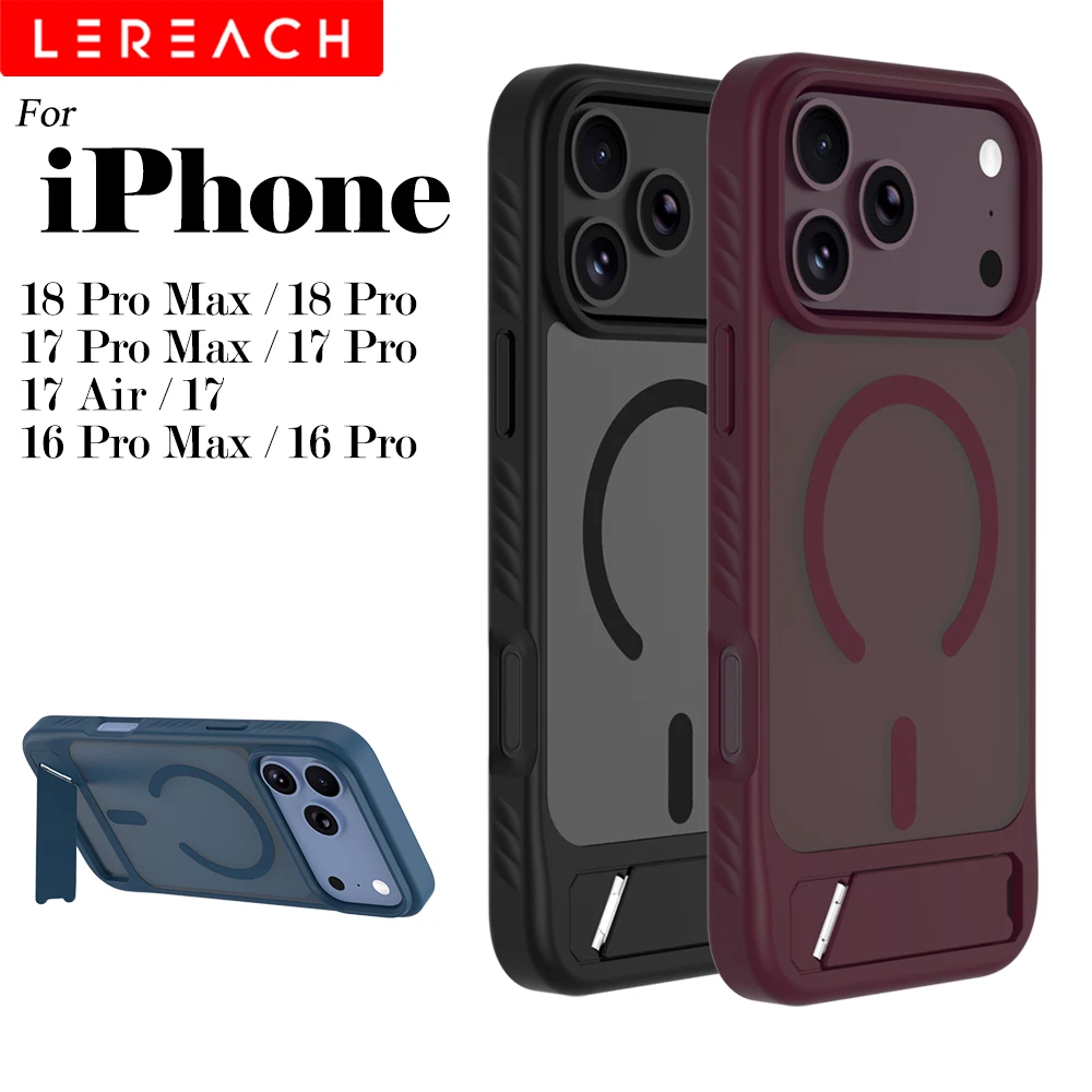 Lereach Magnetic Stand Phone Case with Adjustable Stand and Drop Protection