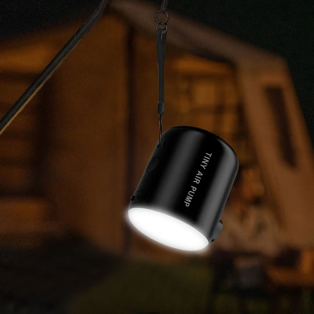 Mini Air Inflator Pump With Light Camping Wireless Air Compressor 3 Lighting Modes Swimming Tube Inflator For Outdoor Tools New