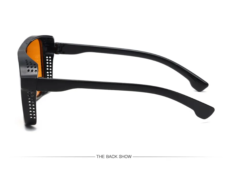 Neue Vintage-Sonnenbrille für Damen und Herren, Quadratischer PC-Rahmen, Marken-Designer Retro-Shades, Modische Sonnenbrille ﻿ für Männer – Detail 12
