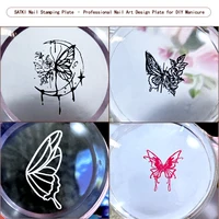 Plaque de stamping pour nail art, plaque en acier pour débutants, modèle de décoration d'ongles sans peinture manuelle, motif abstrait demi-ton, géométrique, à pois, technologie de matrice de points futuristes, dégradé, nail art rapide, nail art facile, la technologie change la vie, gel de stamping, huile de stamping, outil de stamping 2