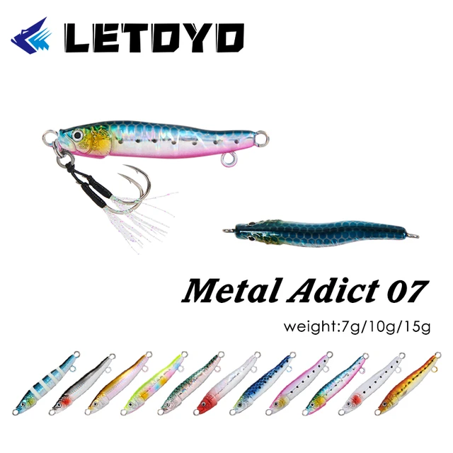 LETOYO 7g 10g 15g Micro Jig Shore Jigging Fishing Lure Japan Artificial  Spinning Bait Metal Jumping