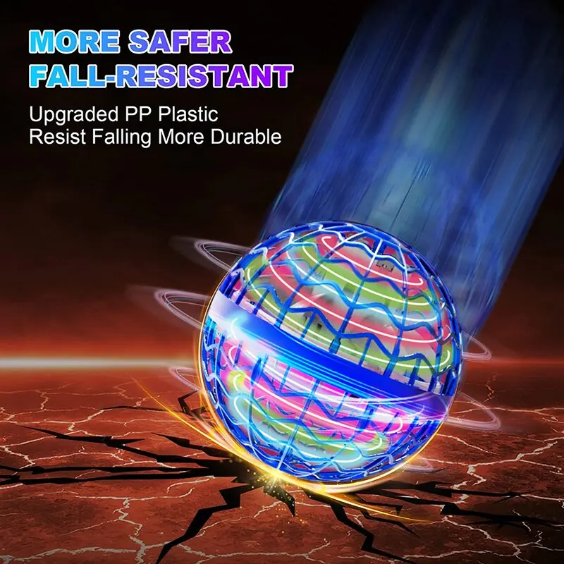 Original Patent LED Light Flying Ball Boomerang Drone Floating Ball Flying Ball Rotator Children's Toy Christmas Gift 3