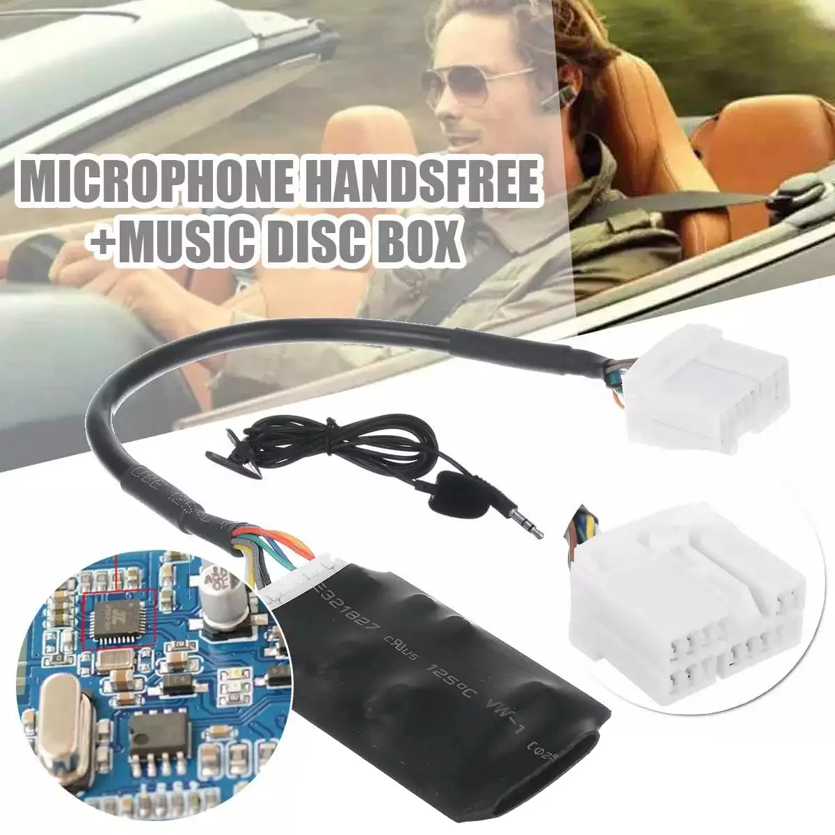 Autoradio Audio Adapter Bluetooth Aux Kabel Microfoon Handsfree Voor Honda Accord Civic Crv Fit Siming